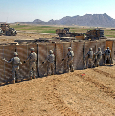 جدار الحاجز العسكري للجلفنة الملحومة شبكة 24 بوصة