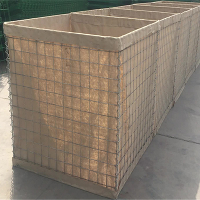 الزيتون الأخضر التراب العسكري الرمال الجدار Hesco Barrier PVC المغلفة 300g / M2