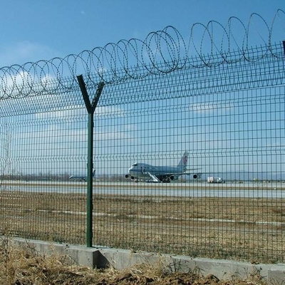 Y نوع السياج الأمني ​​الصلب المجلفن للمطار PVC المغلفة